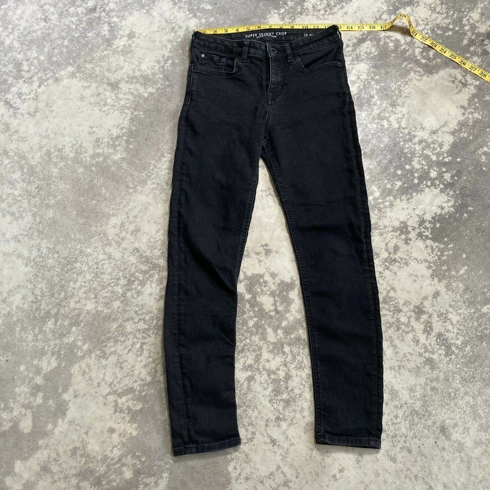 Jack Wills The Fernham The Super Skinny Crop Black Size‎ 28W
